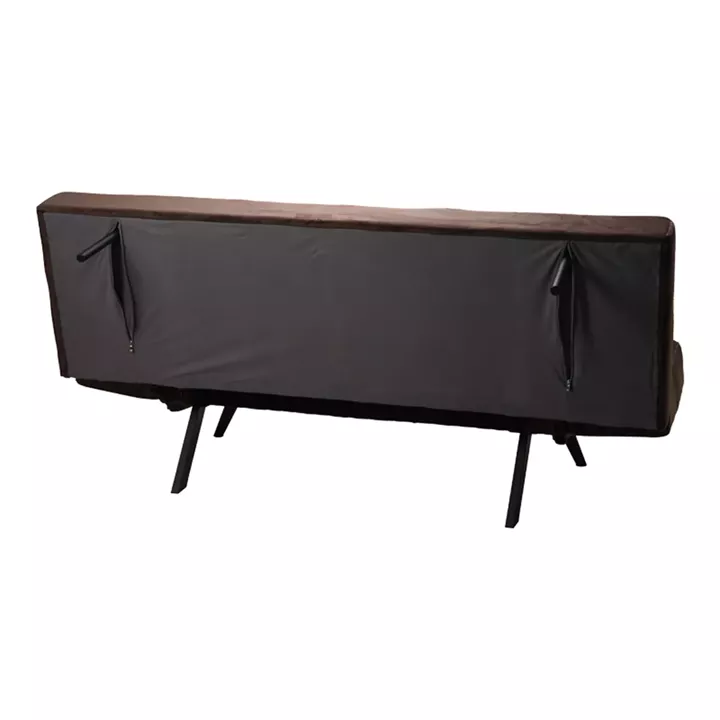 Sofa - bed 3-seater Freddo I pakoworld velvet brown 181x81x86cm
