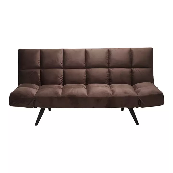Sofa - bed 3-seater Freddo I pakoworld velvet brown 181x81x86cm