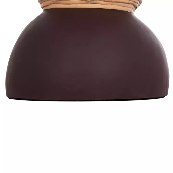DECORATIVE FLOOR VASE MAYNARD HM4672.07S FIBER CEMENT IN CHOCOLATE COLOR--RATTAN Φ27.5x50Hcm.