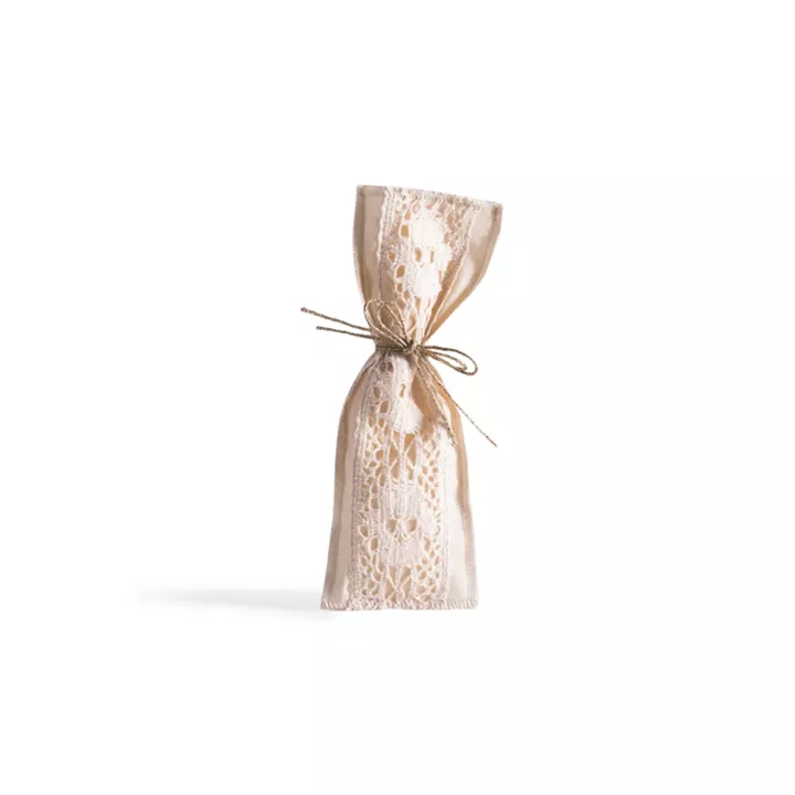 Beauty Home ΠΟΥΓΚΙ ΜΕ ΔΑΝΤΕΛΑ 6 x 19 cm ΕΚΡΟΥ-ΕΚΡΟΥ