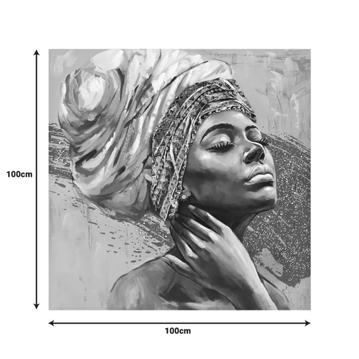 Canvas painting Africana Inart 100x3x100cm