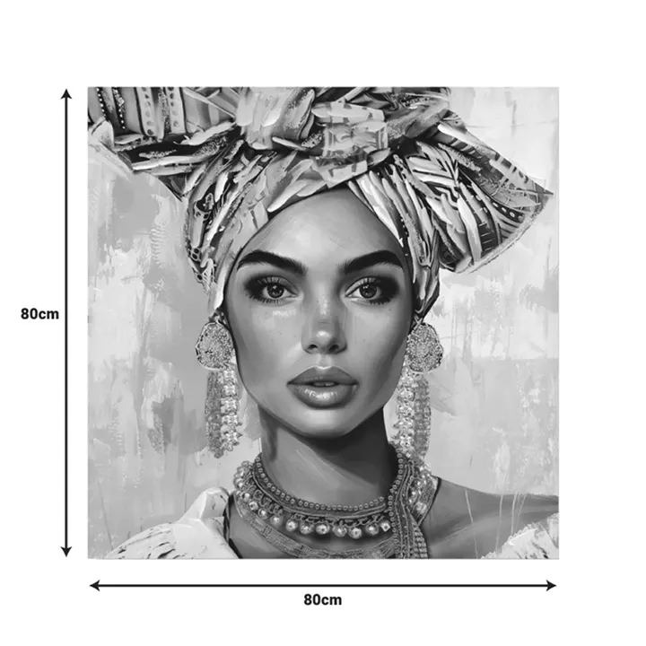 Turban Ι Inart canvas painting 80x3x80cm