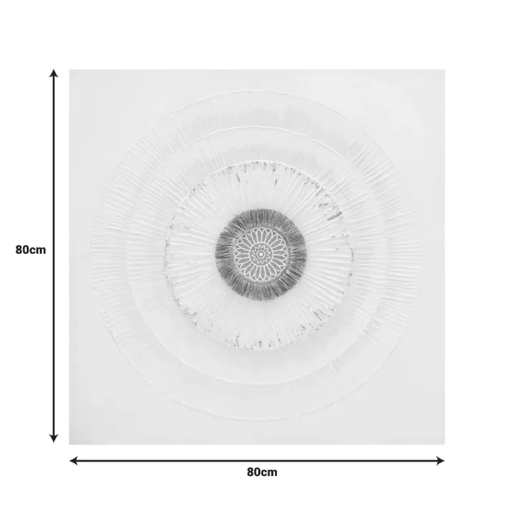 Πίνακας σε καμβά Circled Inart 80x3x80εκ