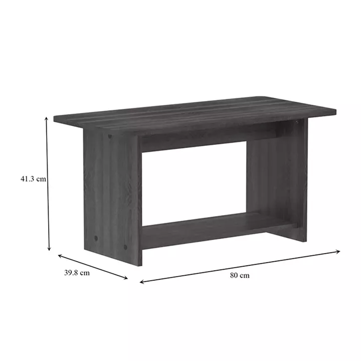 Τραπέζι Kumba pakoworld σε ανθρακί-wenge απόχρωση 80x40x42εκ