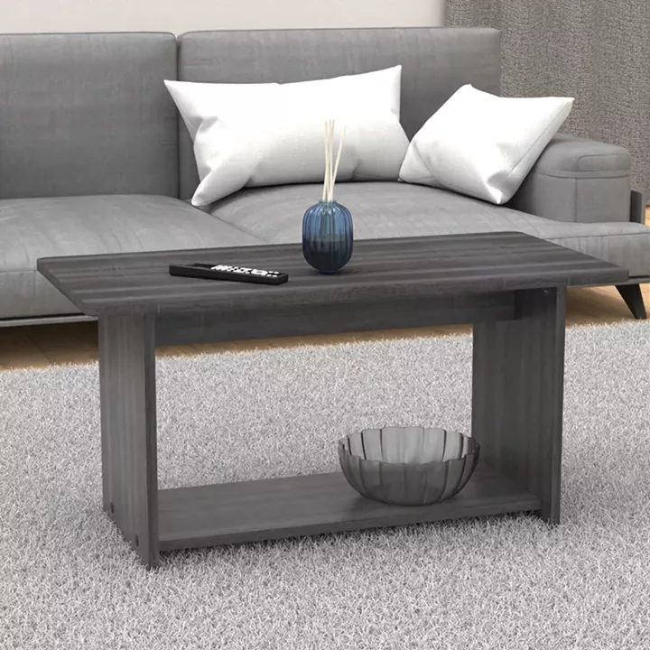 Τραπέζι Kumba pakoworld σε ανθρακί-wenge απόχρωση 80x40x42εκ