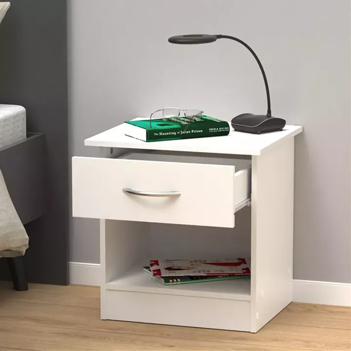 Kona pakoworld bedside table in white shade 40x34x42cm