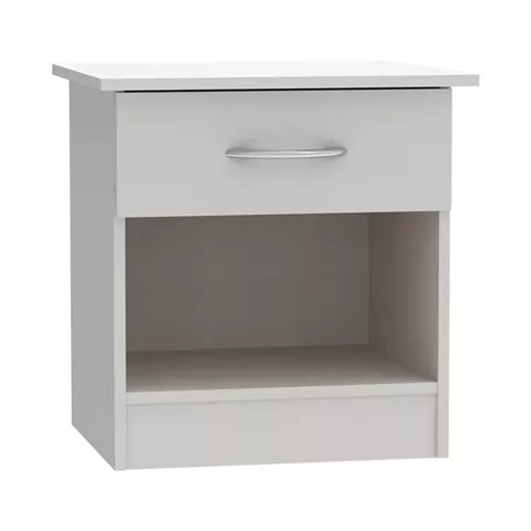 Κομοδίνο Kona pakoworld σε λευκή απόχρωση 40x34x42εκ