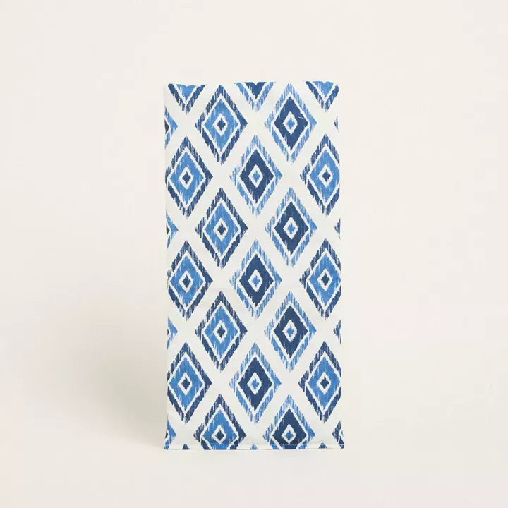 Beauty Home ΔΙΑΚΟΣΜΗΤΙΚΟ ΛΑΜΠΑΔΑΣ  ΜΠΛΕ ΡΟΜΒΟΙ   45 x 22 cm   