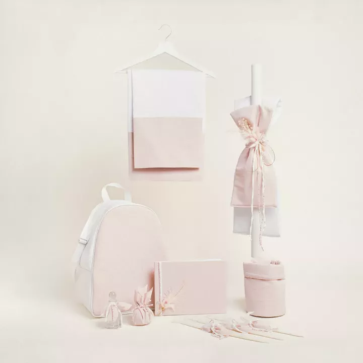 Beauty Home ΣΕΤ ΒΑΠΤΙΣΗΣ ΡΟΖ ΧΡΥΣΟ LUREX