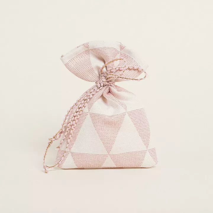 Beauty Home ΠΟΥΓΚΙ 12 x 17 cm ΖΑΚΑΡ ΤΡΙΓΩΝΟ ΡΕΤΡΟ ΜΕ LUREX ΣΑΠΙΟ ΜΗΛΟ