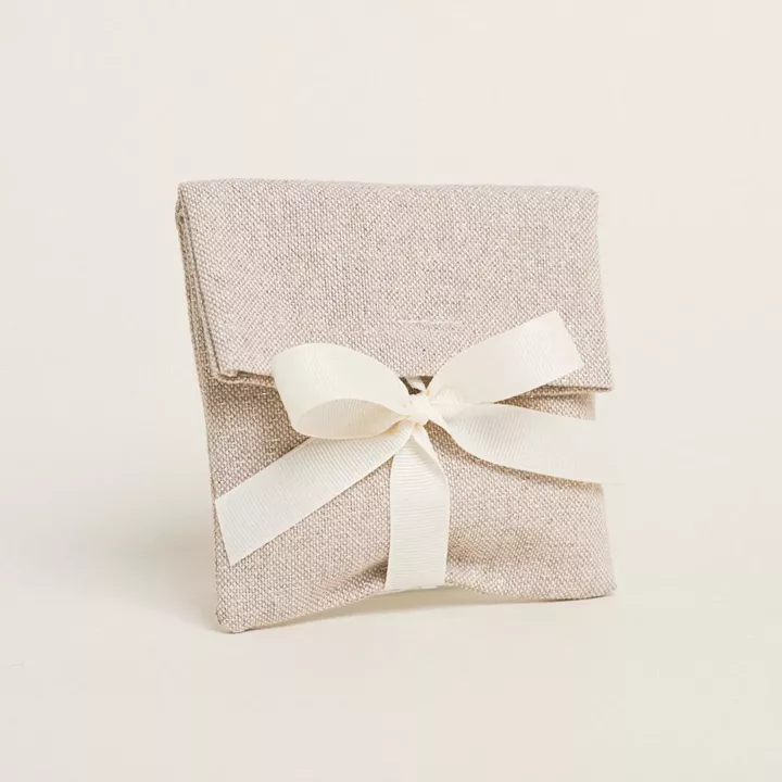 Beauty Home ΠΟΥΓΚΙ ΜΕ ΚΟΡΔΕΛΑ 12 x 17 cm ΜΠΕΖ ΧΡΥΣΟ LUREX