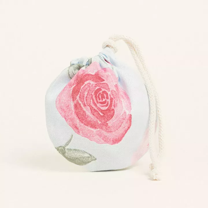 Beauty Home ΠΟΥΓΚΙ ΟΒΑΛ ΜΕ ΚΟΡΔΟΝΙ 13 x 14 cm  ΤΡΙΑΝΤΑΦΥΛΛΑ ΓΑΛΑΖΙΟ ΦΟΝΤΟ