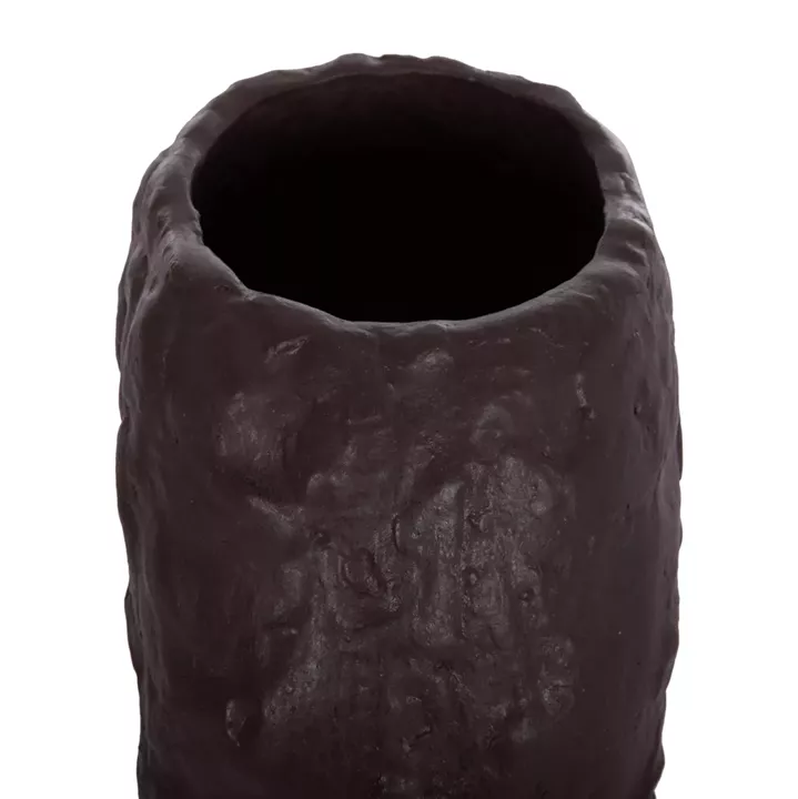 DECORATIVE TABLE VASE NAMENTIS HM4673.07S TERRACOTA IN CHOCOLATE COLOR--22x13x28Hcm.