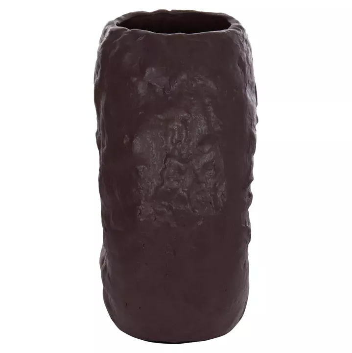DECORATIVE TABLE VASE NAMENTIS HM4673.07S TERRACOTA IN CHOCOLATE COLOR--22x13x28Hcm.