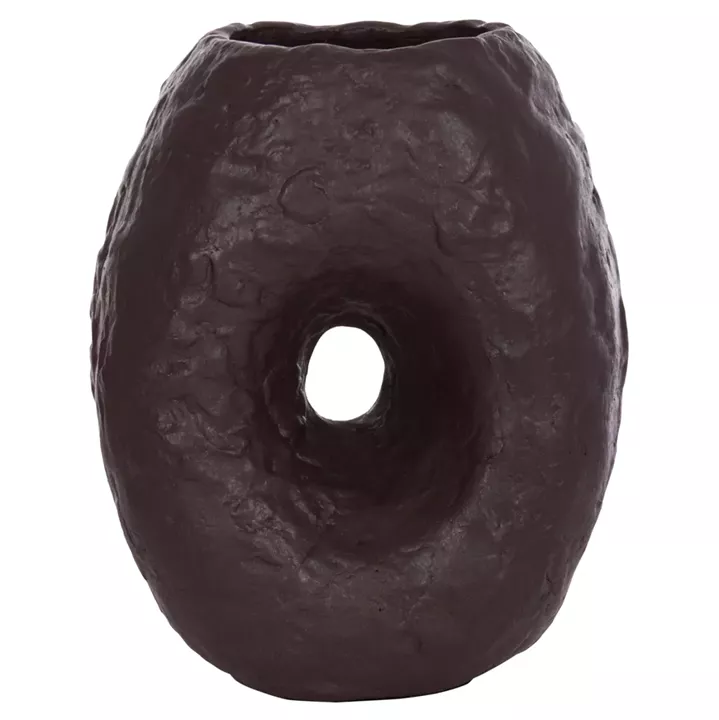DECORATIVE TABLE VASE NAMENTIS HM4673.07S TERRACOTA IN CHOCOLATE COLOR--22x13x28Hcm.