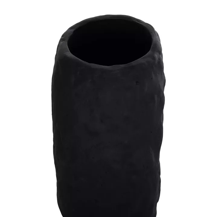 DECORATIVE TABLE VASE NAMENTIS HM4673.01S TERRACOTA IN BLACK COLOR--22x13x28Hcm.