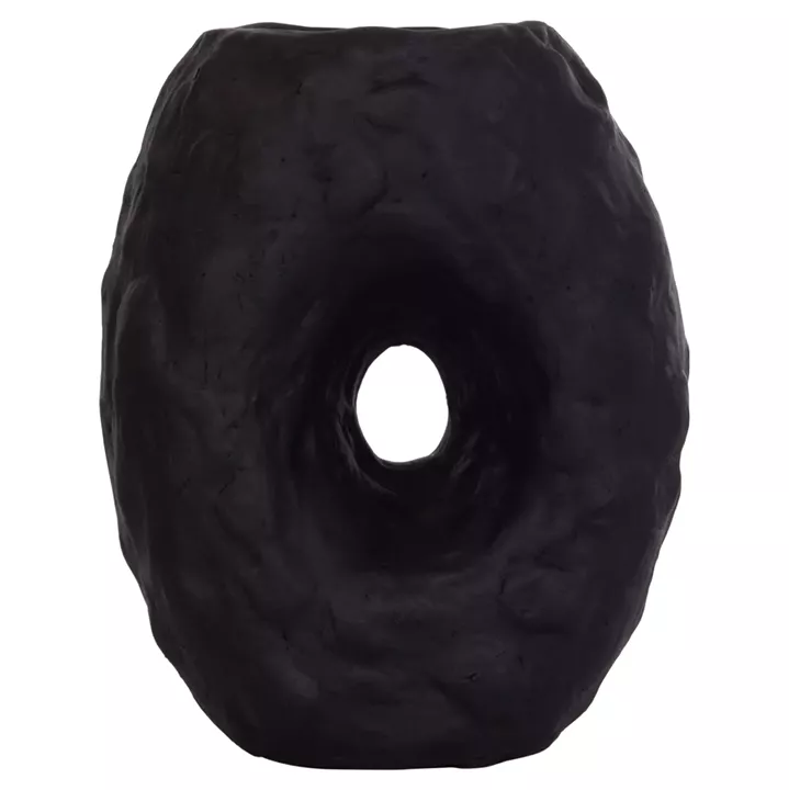 DECORATIVE TABLE VASE NAMENTIS HM4673.01S TERRACOTA IN BLACK COLOR--22x13x28Hcm.