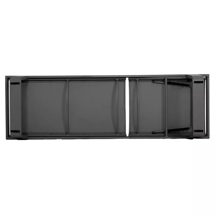 ALUMINUM SUNBED RICKON WITH TESLIN FABRIC HM6292.01 GREY COLOR 198x61,5x97Hcm.