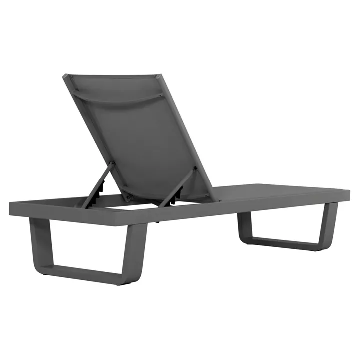 ALUMINUM SUNBED RICKON WITH TESLIN FABRIC HM6292.01 GREY COLOR 198x61,5x97Hcm.