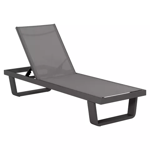 ΞΑΠΛΩΣΤΡΑ ΑΛΟΥΜΙΝΙΟΥ ΜΕ ΥΦΑΣΜΑ TESLIN RICKON HM6292.01 ΣΕ ΓΚΡΙ 198x61,5x97Υεκ.