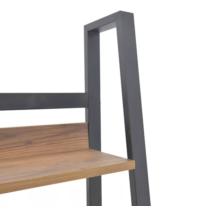 Bookcase Ryder pakoworld walnut-black 75x36x185cm