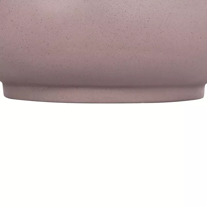 DECORATIVE FLOOR VASE LINTER HM4662.05L FIBER CEMENT IN MATTE GREY--TEAK WOOD Φ41x47Hcm.