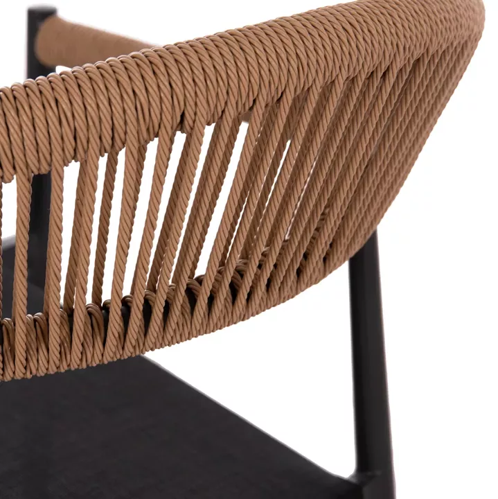 OUTDOOR DINING SET 5PCS BERG HM21134 DARK GREY ALUMINUM--P.E.RATTAN