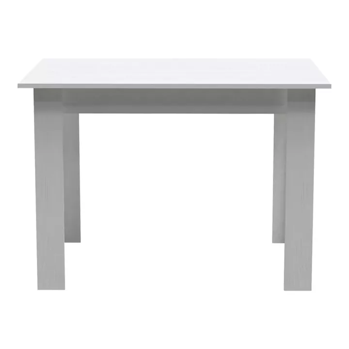 Dining table set of 5 pieces Manka-Gaston pakoworld in white color 110x80x77cm