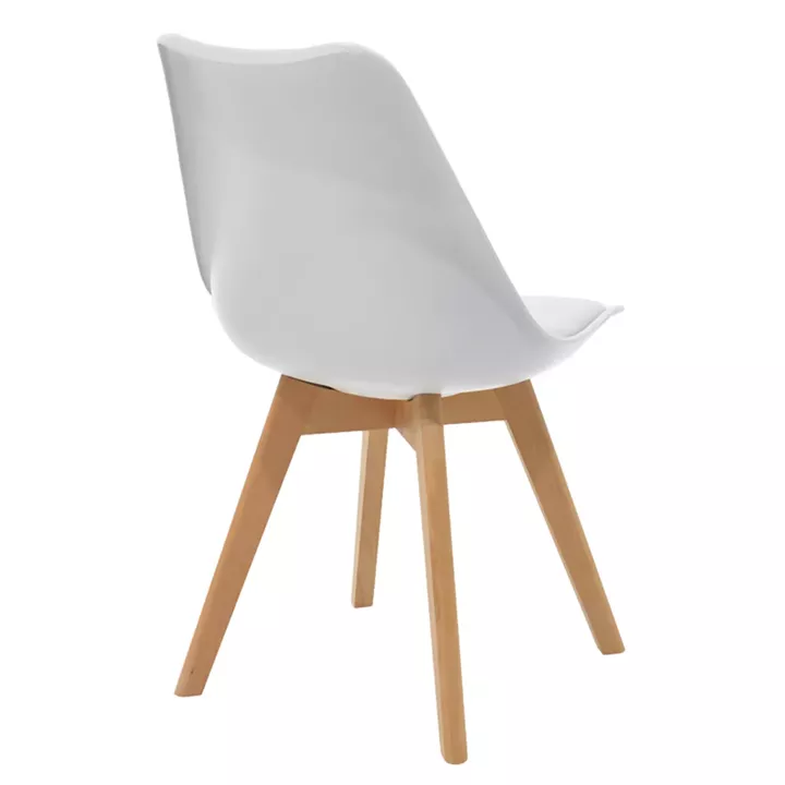 Dining table Natali-Gaston pakoworld set of 3 pieces in white 80x80x76cm