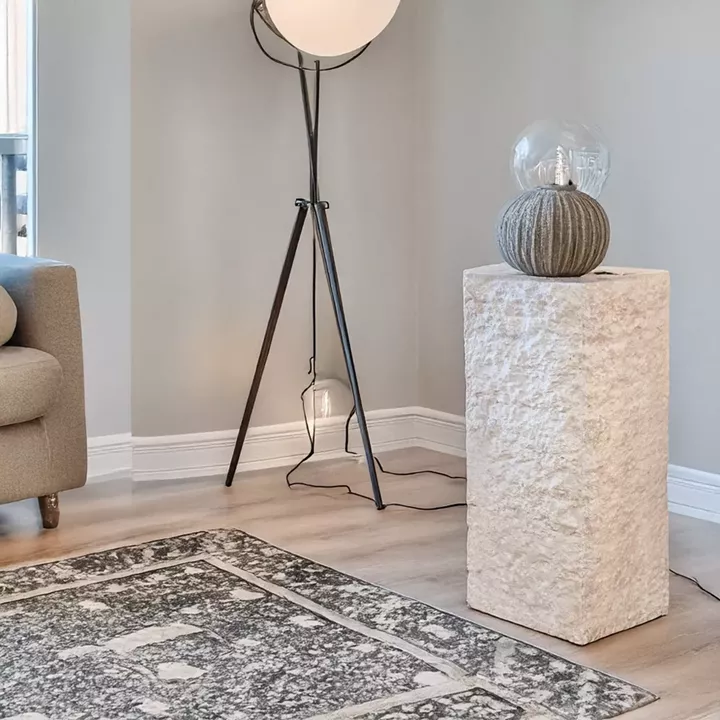 Artekko Solid Μπεζ Κίονας Ανθοστήλη από Terrazzo (35x35x90)cm