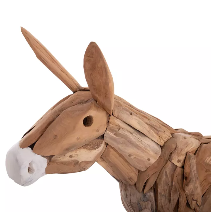 DECORATIVE DONKEY HM4387 RECYCLED TEAK WOOD IN NATURAL COLOR 103x33x99,5Hcm.