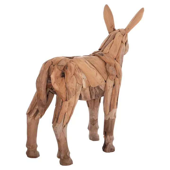 DECORATIVE DONKEY HM4387 RECYCLED TEAK WOOD IN NATURAL COLOR 103x33x99,5Hcm.