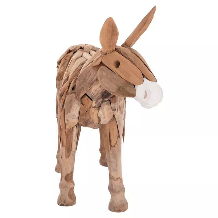 DECORATIVE DONKEY HM4387 RECYCLED TEAK WOOD IN NATURAL COLOR 103x33x99,5Hcm.