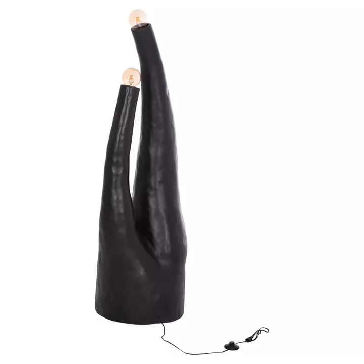DECORATIVE FLOOR LAMP TUSKEN HM4702.01 FIBER CEMENT-BLACK 50x43x145Hcm.