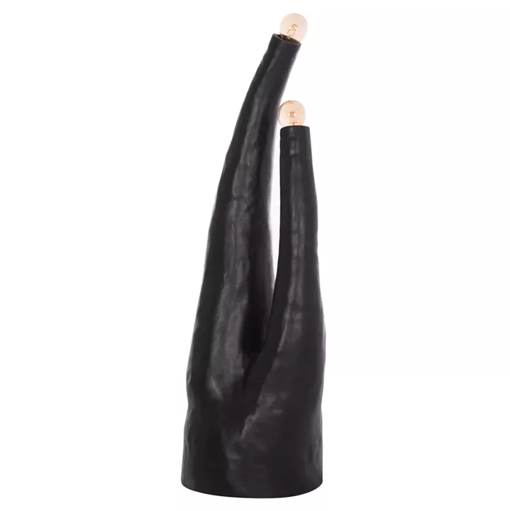 DECORATIVE FLOOR LAMP TUSKEN HM4702.01 FIBER CEMENT-BLACK 50x43x145Hcm.