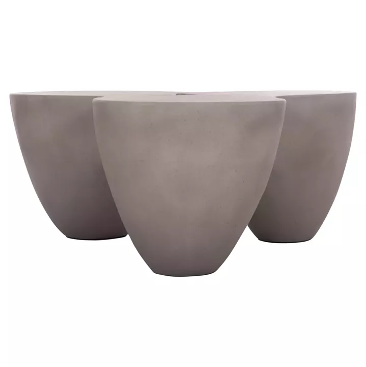COFFEE TABLE SALLEN HM18161.03 FIBER CEMENT IN GREY--108x94x38.5Hcm.