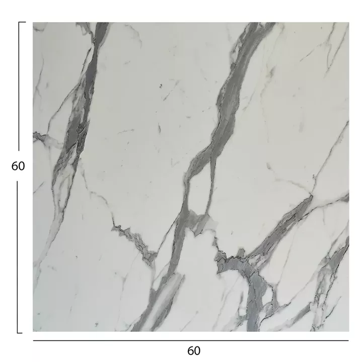 HPL TABLETOP HM5837.31 SQUARE IN WHITE MARBLE COLOR 60X60cm