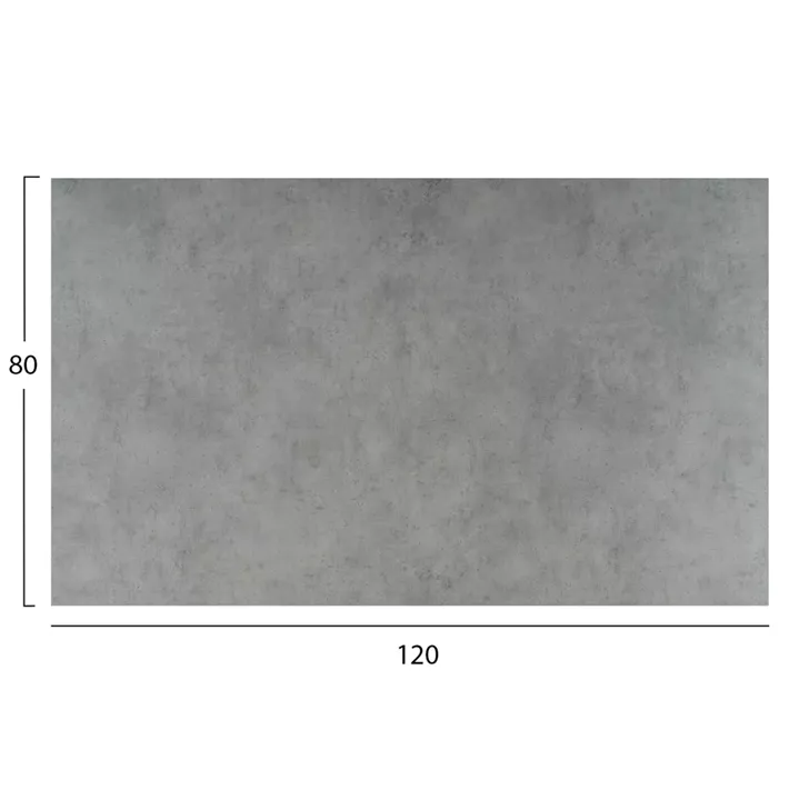 HPL TABLETOP HM5840.32 RECTANGULAR IN CEMENT COLOR 120x80cm.