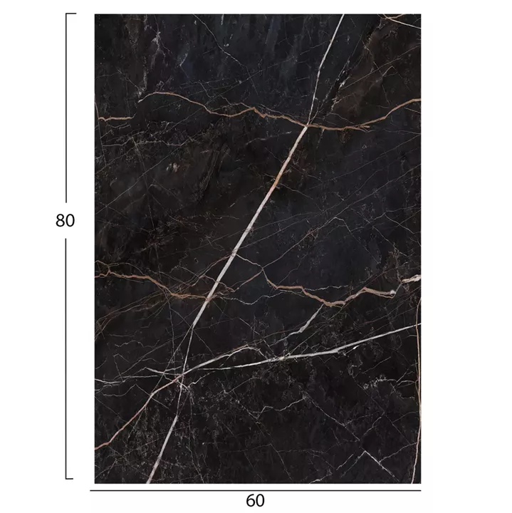 HPL TABLETOP HM6350.34 RECTANGULAR IN BLACK MARBLE COLOR 60X80cm