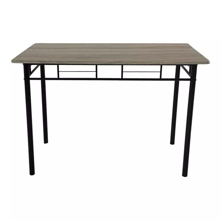 Dining table Roza II pakoworld set of 5 pcs mdf in grey shade with grey metal legs 110x60x74cm