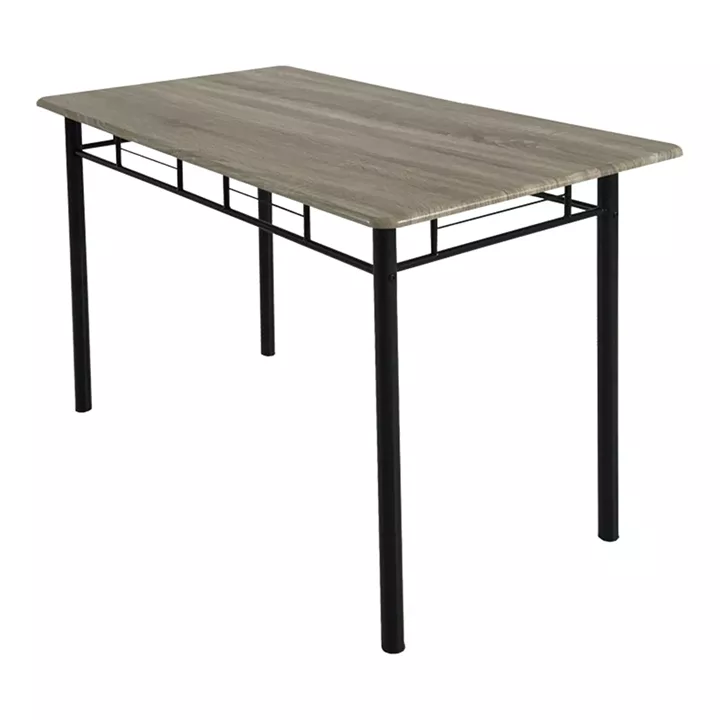 Dining table Roza II pakoworld set of 5 pcs mdf in grey shade with grey metal legs 110x60x74cm