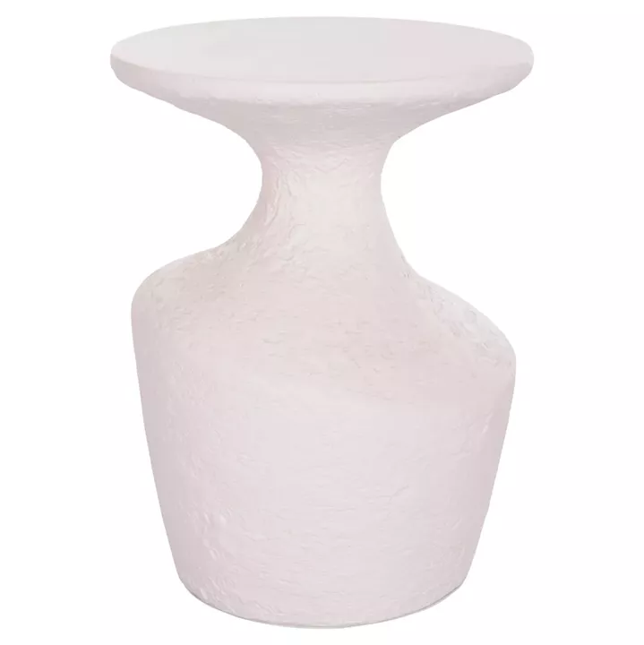 SIDE TABLE REBON HM18156.02S FIBER CEMENT IN WHITE--Φ27.5x50Hcm