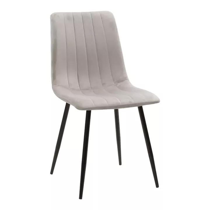 Dining table Julita-Noor pakoworld set of 5 pcs MDF white-grey-natural legs D80x76cm