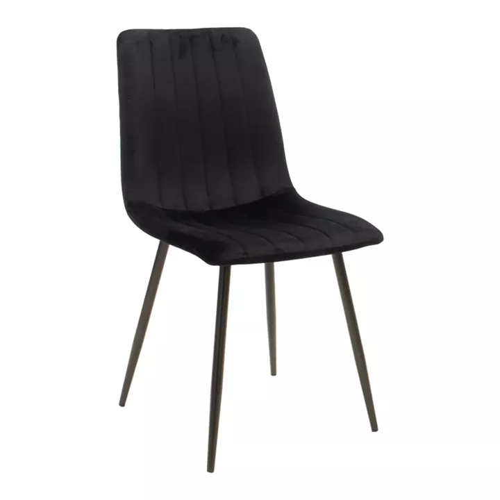 Dining table Natali-Noor pakoworld set of 5 pcs MDF black-natural legs 120x80x76cm