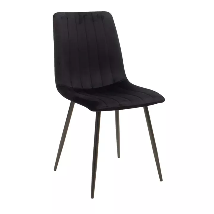 Natali-Noor pakoworld dining table set of 3 pcs MDF black-natural legs 80x80x73cm