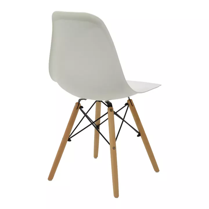 Dining table set of 3 pieces Manka-Julita pakoworld in white color 80x80x77cm
