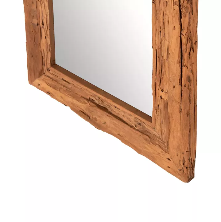 WALL MIRROR HM7942 RECYCLED TEAK WOOD FRAME 80x4x180Hcm.