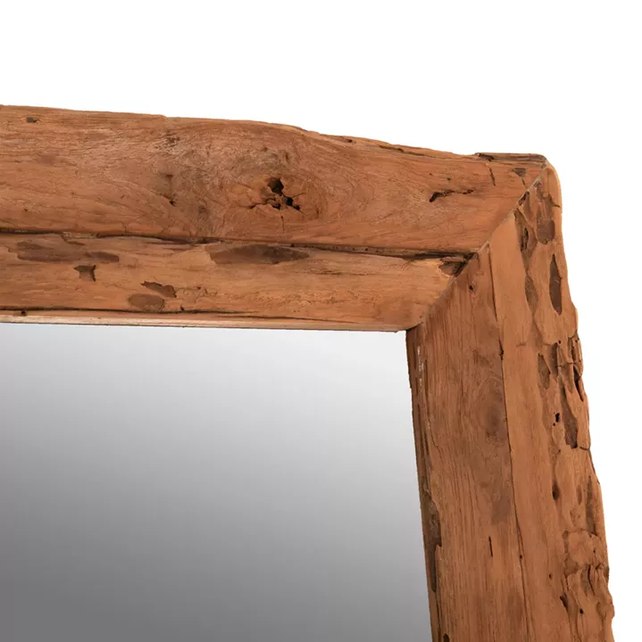WALL MIRROR HM7942 RECYCLED TEAK WOOD FRAME 80x4x180Hcm.