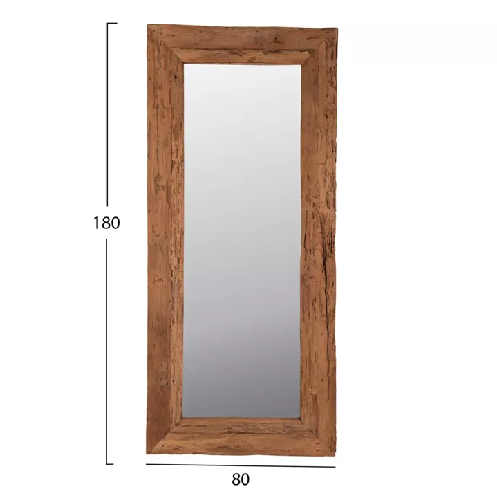 WALL MIRROR HM7942 RECYCLED TEAK WOOD FRAME 80x4x180Hcm.