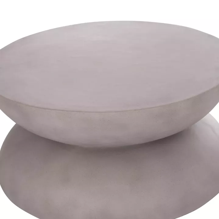 COFFEE TABLE ROUND ANNA HM18158.03 FIBER CEMENT IN GREY--Φ92x44.5Hcm.